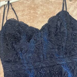 J. Crew Navy Lace Dress